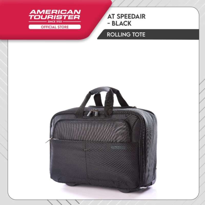 American Tourister Speedair Rolling Tote As Black