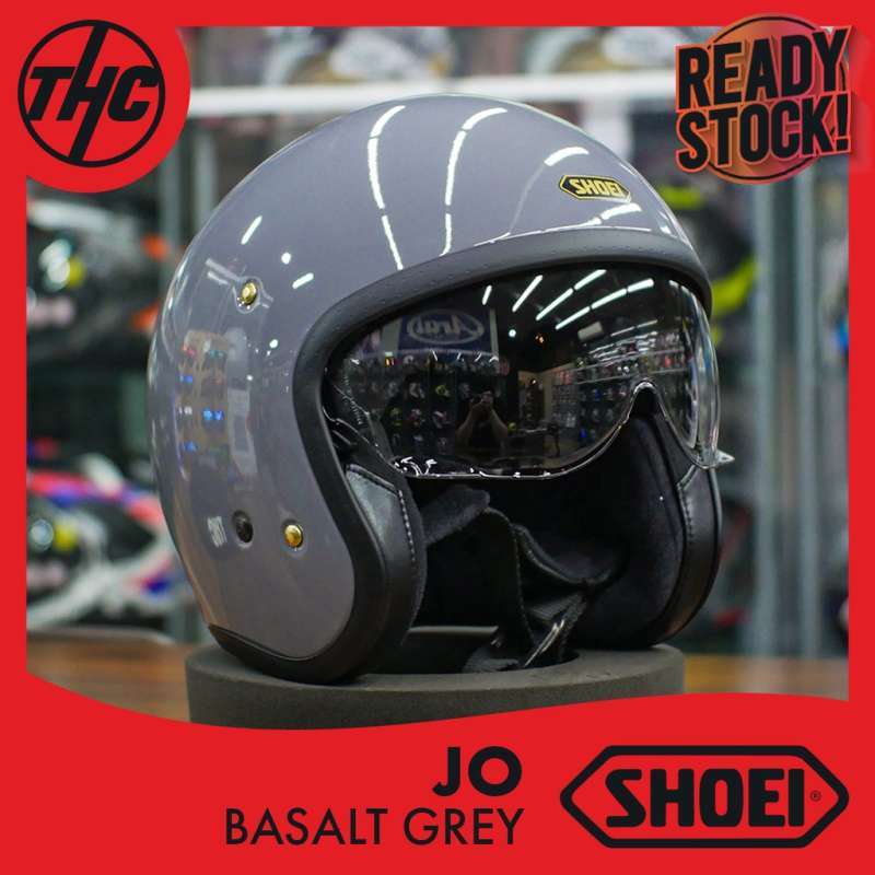 Promo SHOEI JO BASALT GREY HELM HALF FACE CLASSIC Diskon 9 di