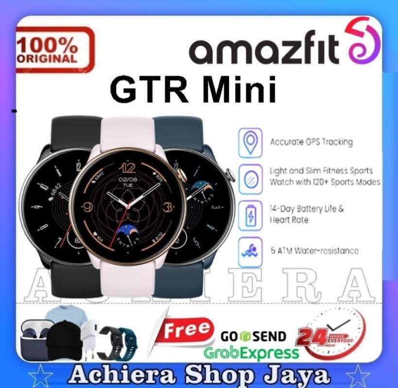 Promo Amazfit GTR Mini Smartwatch SpO2 GPS 120 Sports Modes