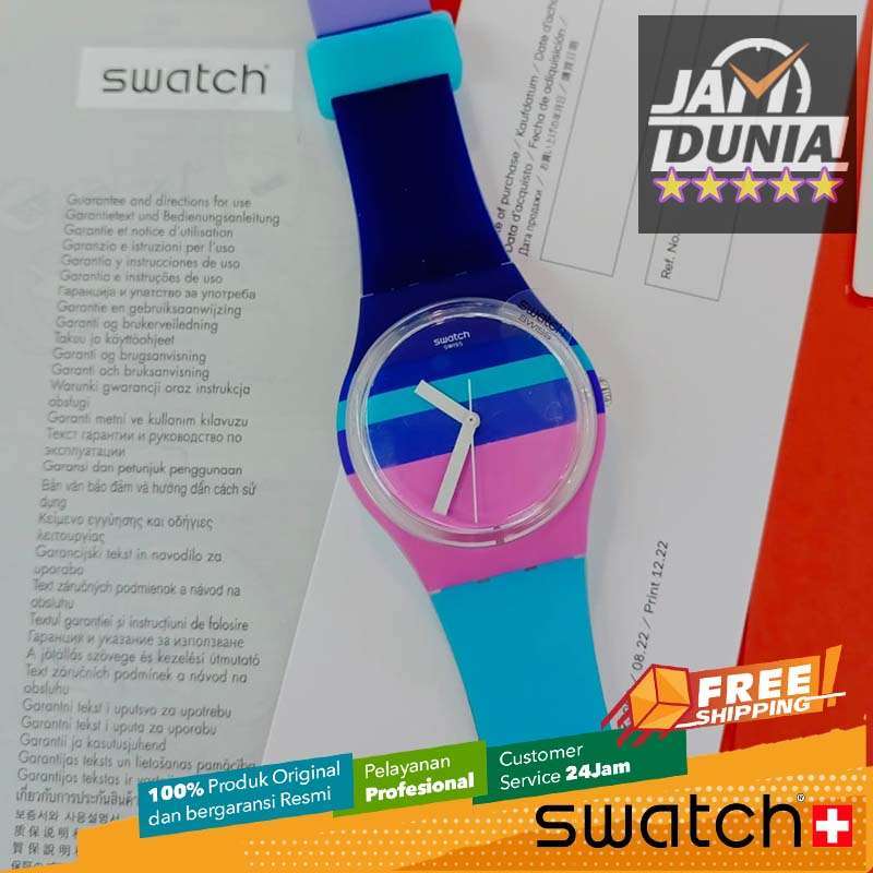 JAM TANGAN SWATCH JAM SWATCH ORIGINAL GE260 SWATCH GE 260 AZUL HEURE JAM TANGAN WANITA JAM WANITA NG RS