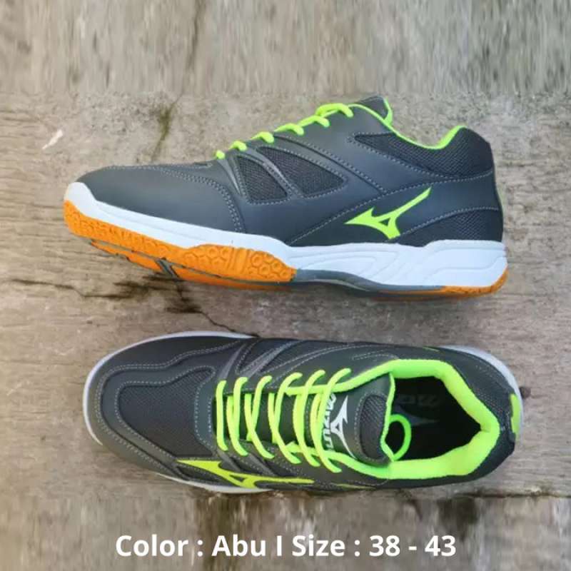 Sepatu Pria Olahraga Sport Badminton Running Sneakers Working Mizuno Merah 42