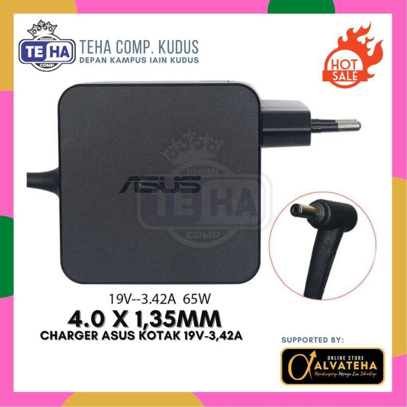Adaptor Laptop ASUS X441 Series, Tegangan 19V-3.42A, Pin 4.0x1.35mm untuk Zenbook & Vivobook, Garansi 1 Bulan. Ideal untuk Pengguna Asus