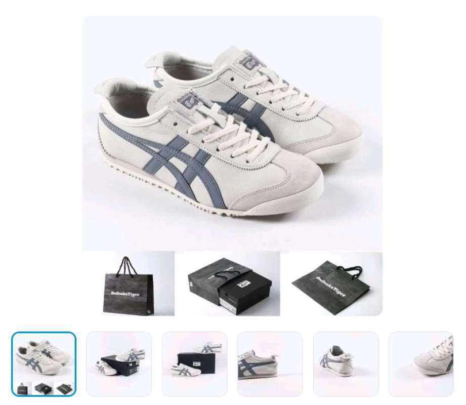 Promo Sepatu Onitsuka Tiger Mexico66 Indo Oatmeal Carbon Grey 41