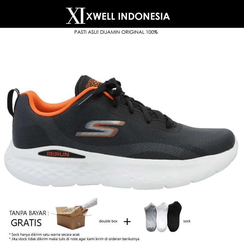 SEPATU LARI SKECHERS GO RUN LITE BLACK SUBLIMATION ORIGINAL 220896BKOR