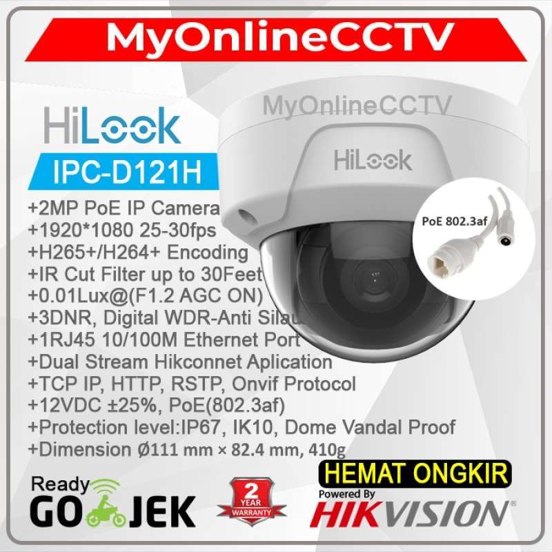 Jual IPC-D121H HILOOK IP Camera CCTV Indoor Dome 2MP 1080P Garansi Resmi di  Seller Retail Indo Global - Cengkareng Timur, Kota Jakarta Barat | Blibli