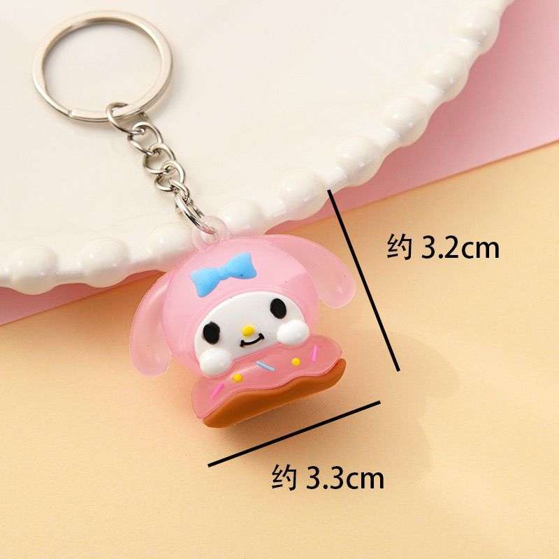 Jual Cute Characters On Doughnut Keychain Ganci Gantungan Kunci