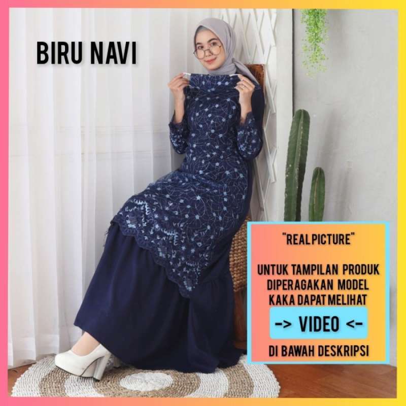 Jual Dress Muslim Wanita Baju Gamis Brukat Mitha Kondangan Maxi Biru Telor Di Seller Premier Market Id Cengkareng Timur Kota Jakarta Barat Blibli
