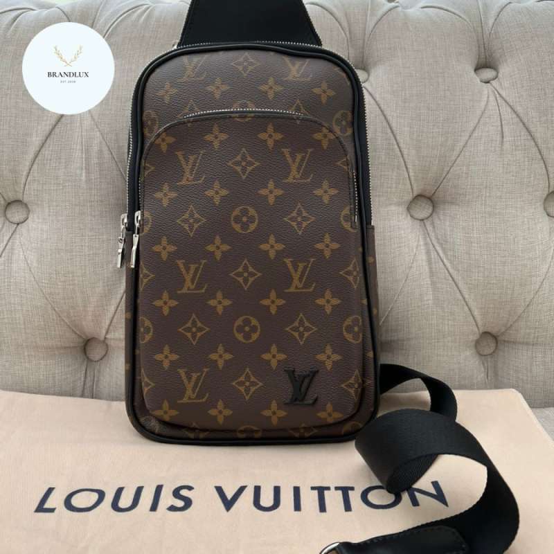 Jual Louis Vuitton avenue sling damier graphite 100 Authentic