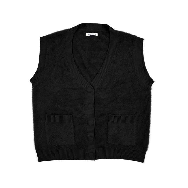 【わい】DESCENDANT 　黒　ACRE PADDING VEST Descendant ACRE PADDING VEST S DESCENDANT ACRE PADDING VEST 3 22AW