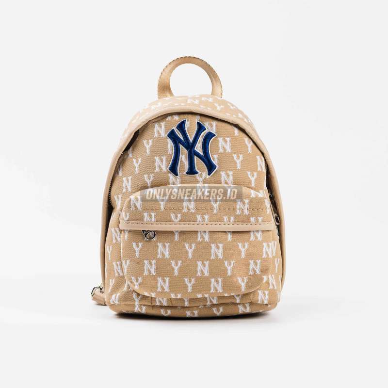 Jual Mlb Korea Monogram Mini Backpack New York Yankees Beige