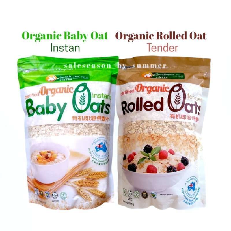 Promo Organic Baby Oats Rolled Oats 500gr Health Paradise Sereal