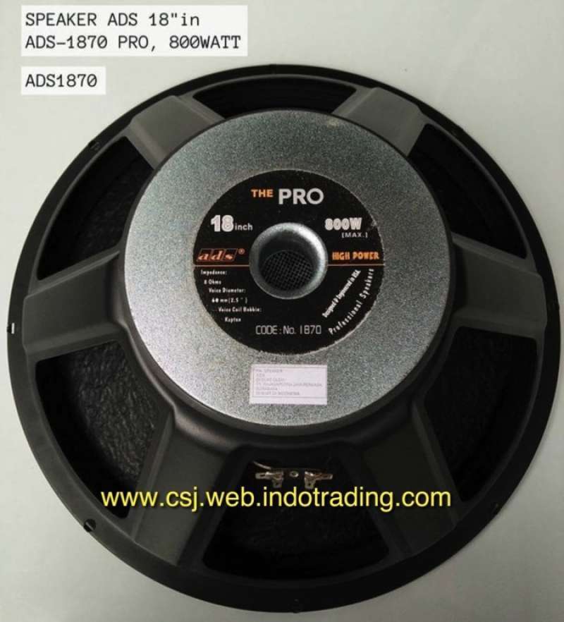 Jual Speaker Ads 18 Inch 1870 Di Seller Gamma Store Kalibata
