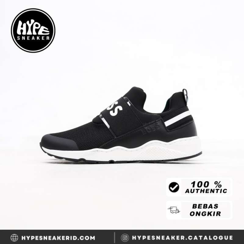 Jual Sepatu Hugo Boss Kids Sneakers Lace Up Trainers Navy 100 ORI