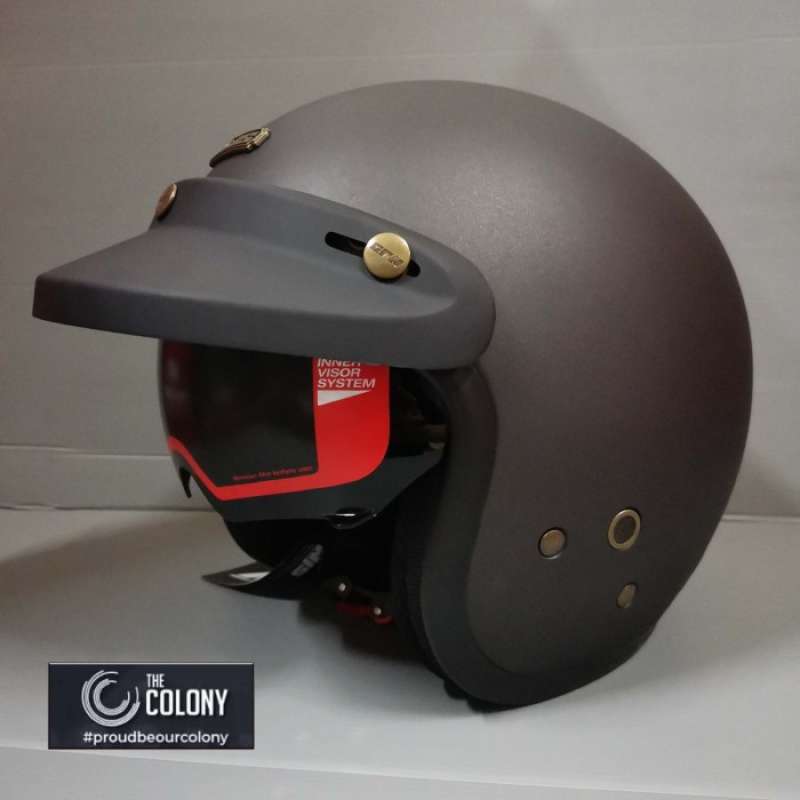 Promo Gratis Ongkir Helm Retro Njs Nx2 Double Visor Intercom Ready