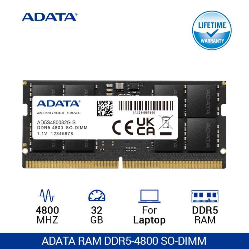 Promo Adata Ddr5 4800 Mhz So-dimm RAM Untuk Laptop – 32gb Promo Adata Ddr5 4800 Mhz So-dimm RAM Untuk Laptop – 32gb