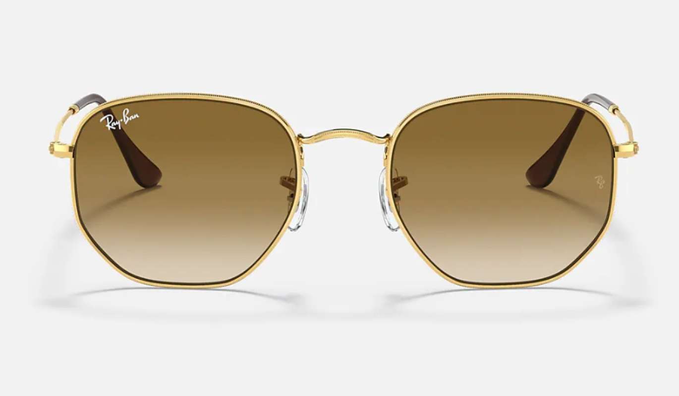 Promo Kacamata Rayban Hexagonal Rb3548n Gold Lens Gradient