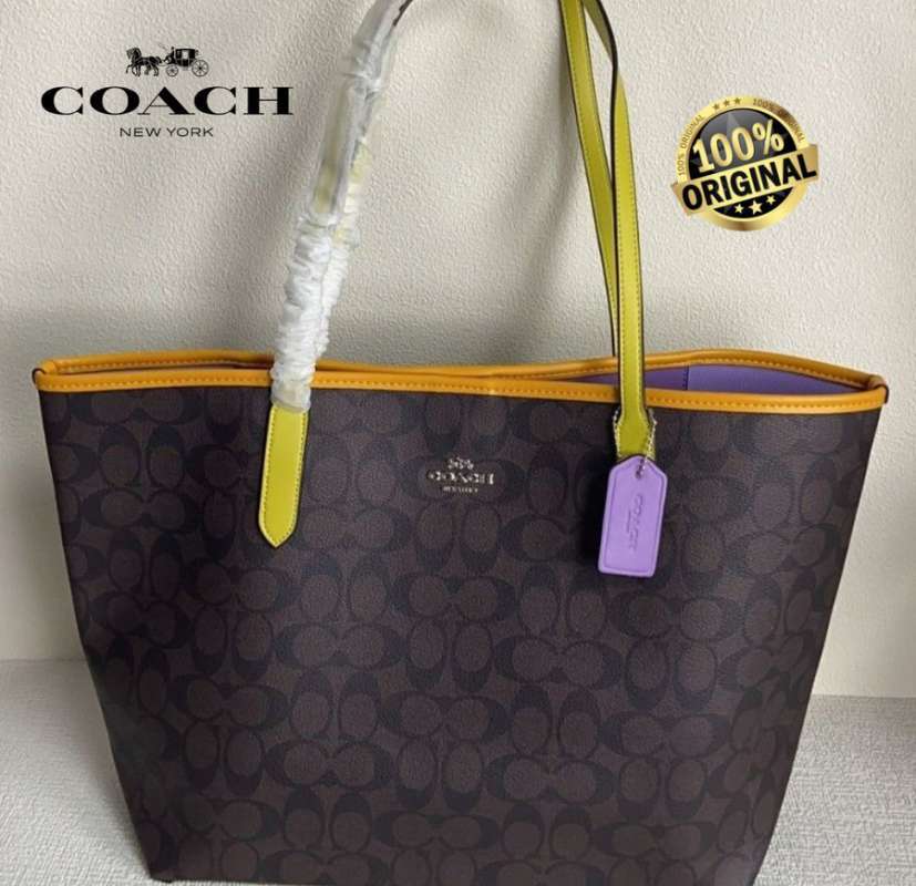Tas Wanita o Cityre Tote In Colorblock Signature Canvas
