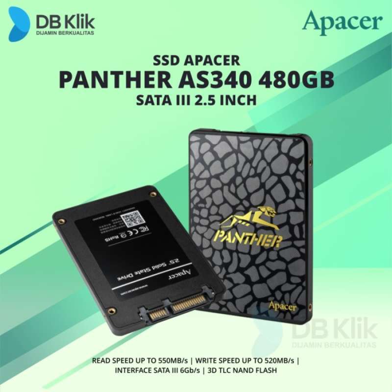 Promo SSD APACER PANTHER AS340 480GB SATA III 2.5 Inch Apacer