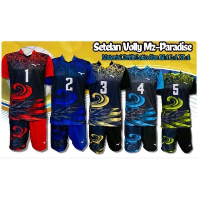 Jual NEW KAOS TEAM VOLLY MIZUNO BERNOMOR JERSEY VOLI MIZUNO
