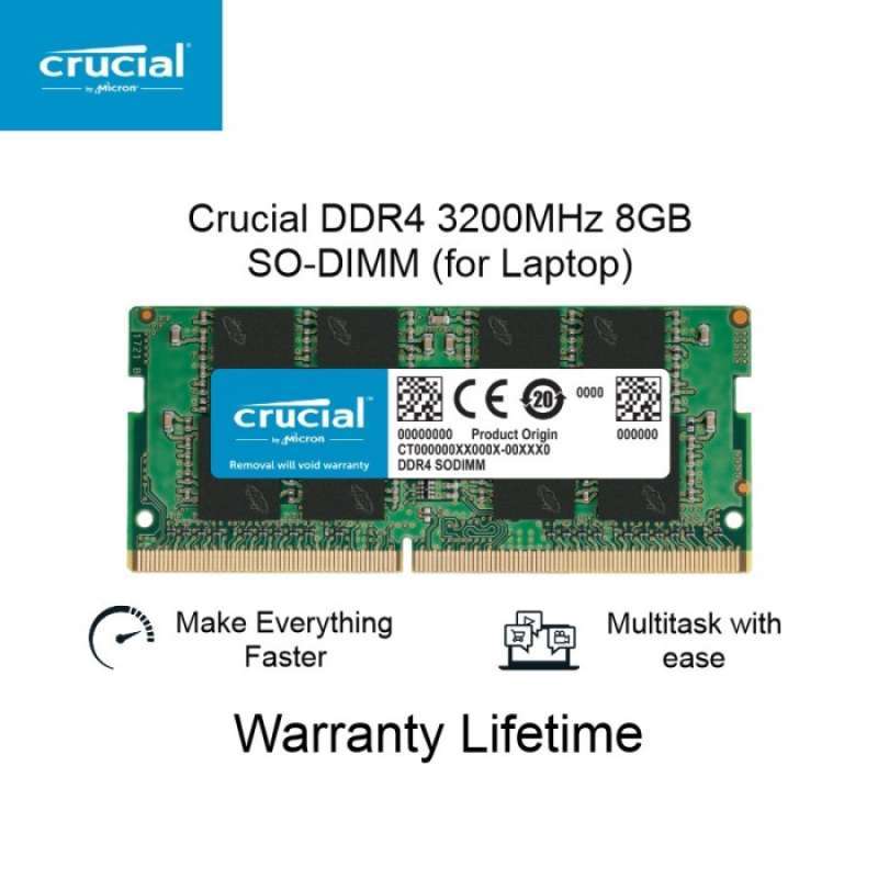 Daftar Harga Ram 8 Gb Ddr4 Sodimm 3200 Crucial Original Spesifikasi Lengkap Desember 2024