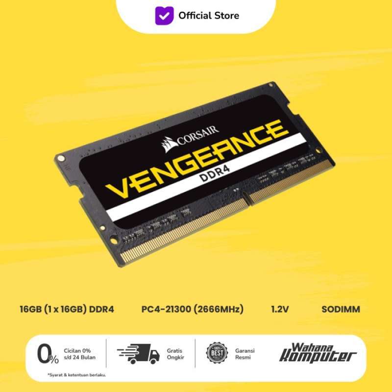 Vengeance 1x16GB DDR4 2666MHz CMSX16GX4M1A2666C18 SODIMM