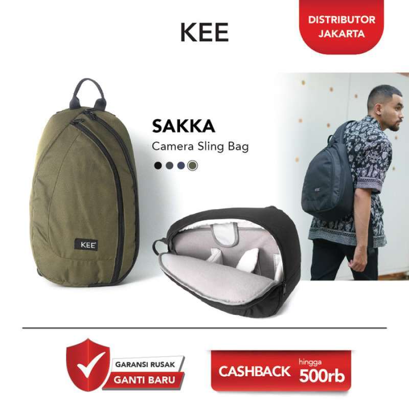 KEE Tas Kamera Selempang Camera Sling Bag Sakka Bag Green