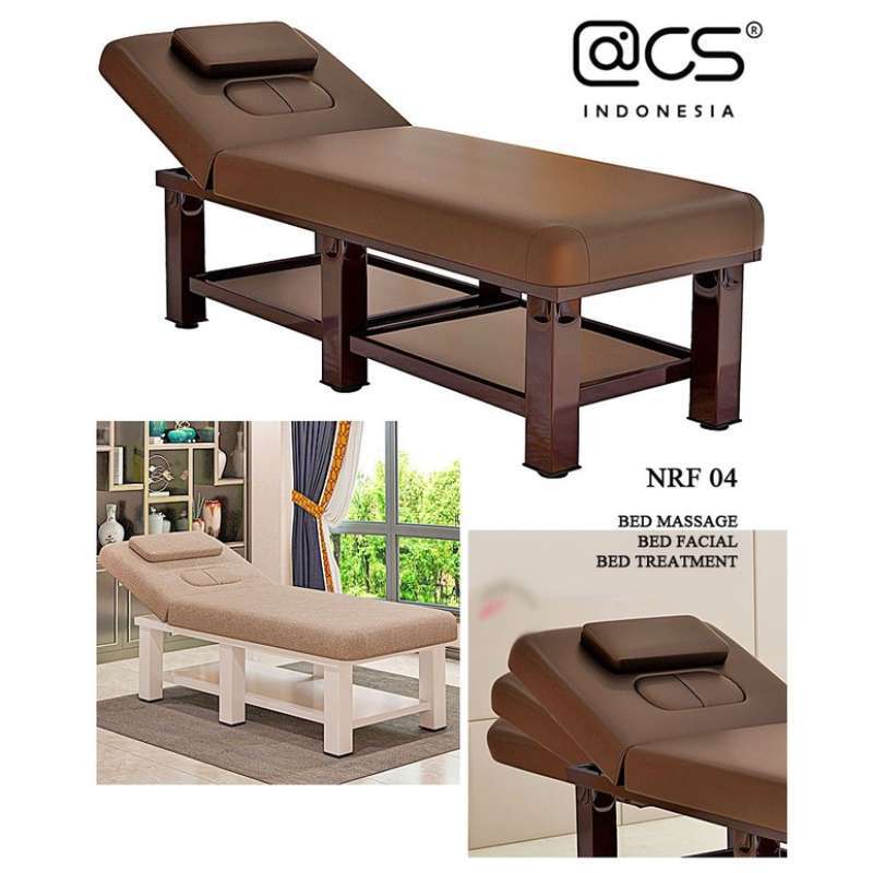 Bed Eyelash Bahan Kayu Custom Made Bed Massage Ranjang Pijat Ranjang  Treatment Bed Facial NRF 04