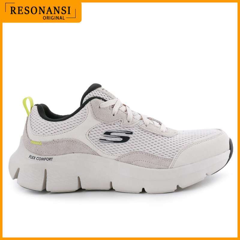 SEPATU PRIA TERBARU SKECHERS ORIGINAL SPORTS COMFORT FLEX OFF WHITE