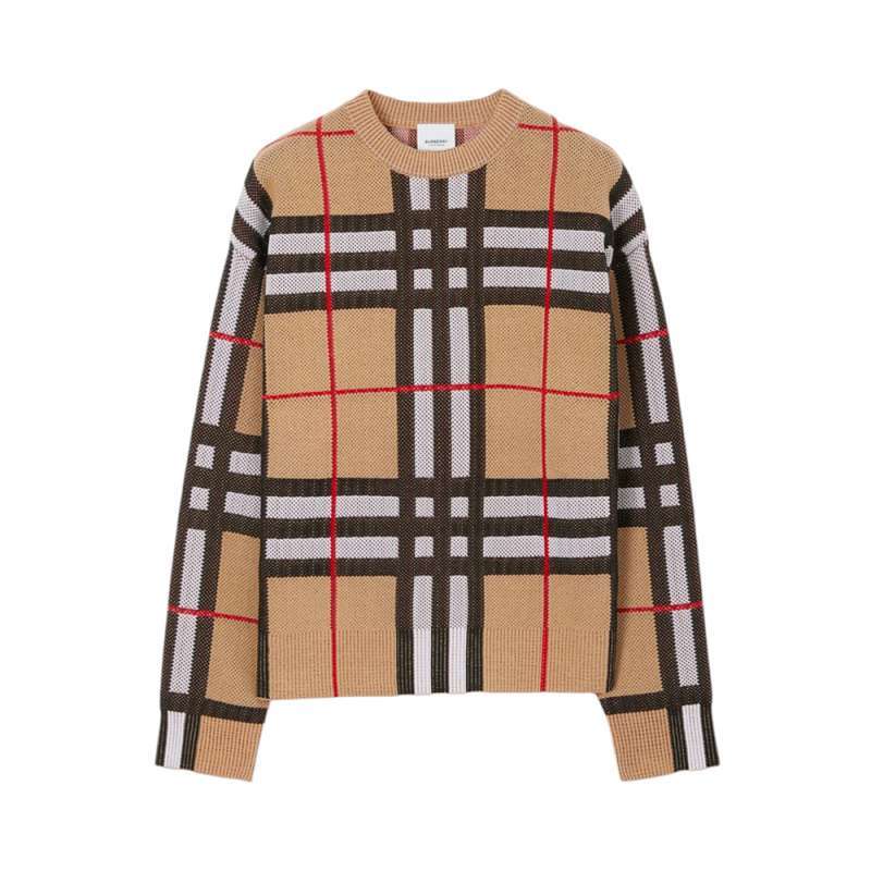 Jual Burberry Check Technical Cotton Sweater Archive Beige Women M Brown Di Seller Voila.id Official Store Kebayoran Lama Selatan Kota Jakarta Selatan Blibli