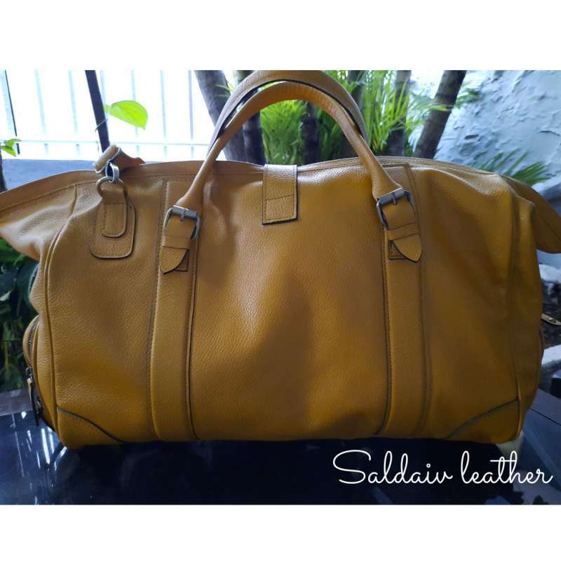 Promo MIVASO Travel Bag Tas Kulit Asli SDL218 Diskon 29 di Seller