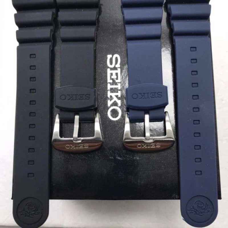 Promo TERLARIS TALI JAM TANGAN KARET SEIKO DIVER 22MM Biru