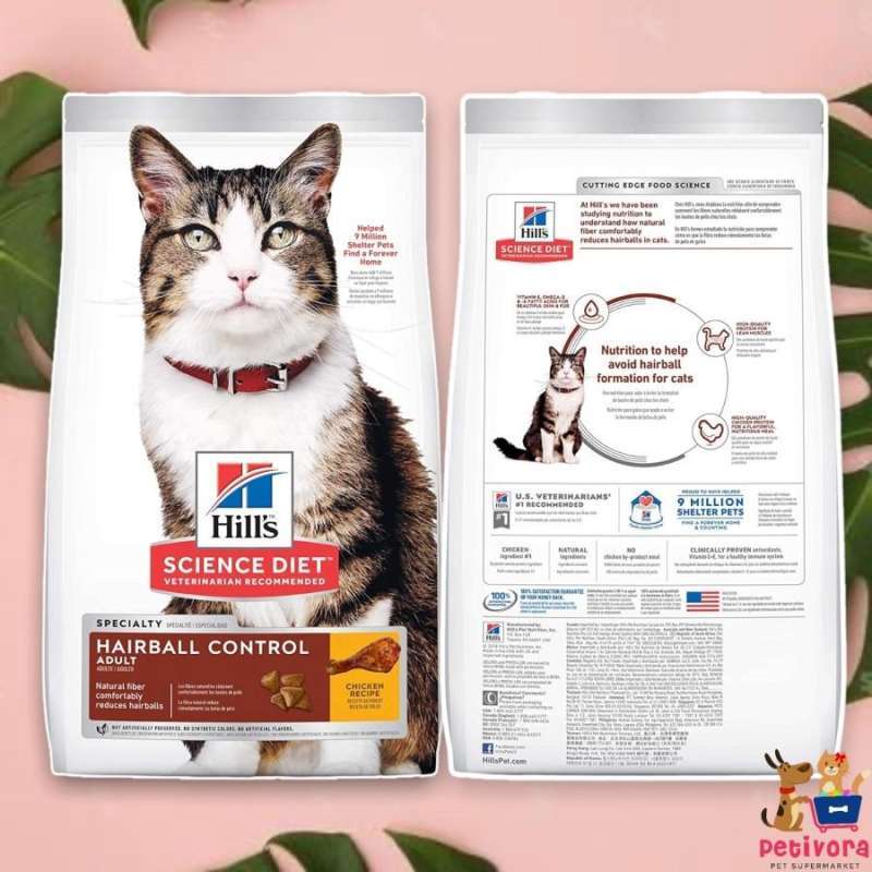 Jual Hills Science Diet Feline Adult Hairball Control 2kg Makanan