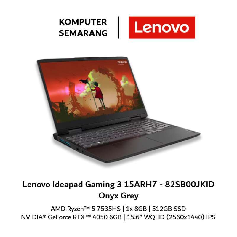 Jual Lenovo Ideapad Gaming 15arh7 Jkid Onyx Grey [ryzen™
