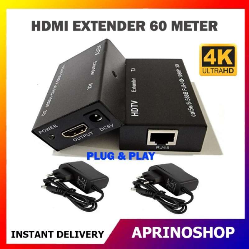 HDMI Extender 60 Meter RJ45 Cat5e Cat6 HDMI Extension Kabel LAN
