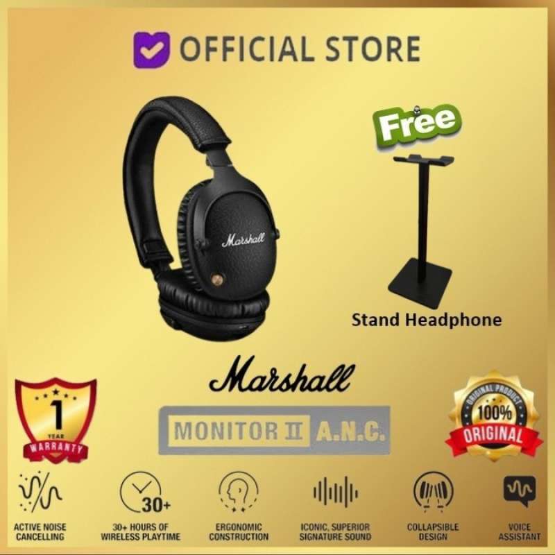 Jual Terbaik Marshall Monitor Ii Anc Bluetooth Headphones Headset
