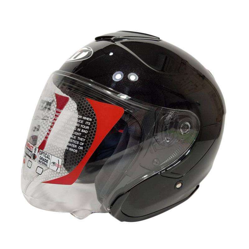 Jual Kyt Kyoto R Solid Black Gloss Helm Half Face Di Seller Indo