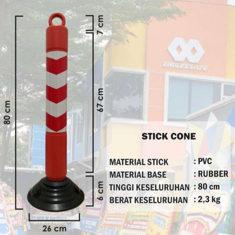 Promo Stick Cone / T-top Bollard / Cone / Pembatas Jalan Pvc Rubber -  Diskon 23% Di Seller Cv Kinesia - Cengkareng Barat, Kota Jakarta Barat