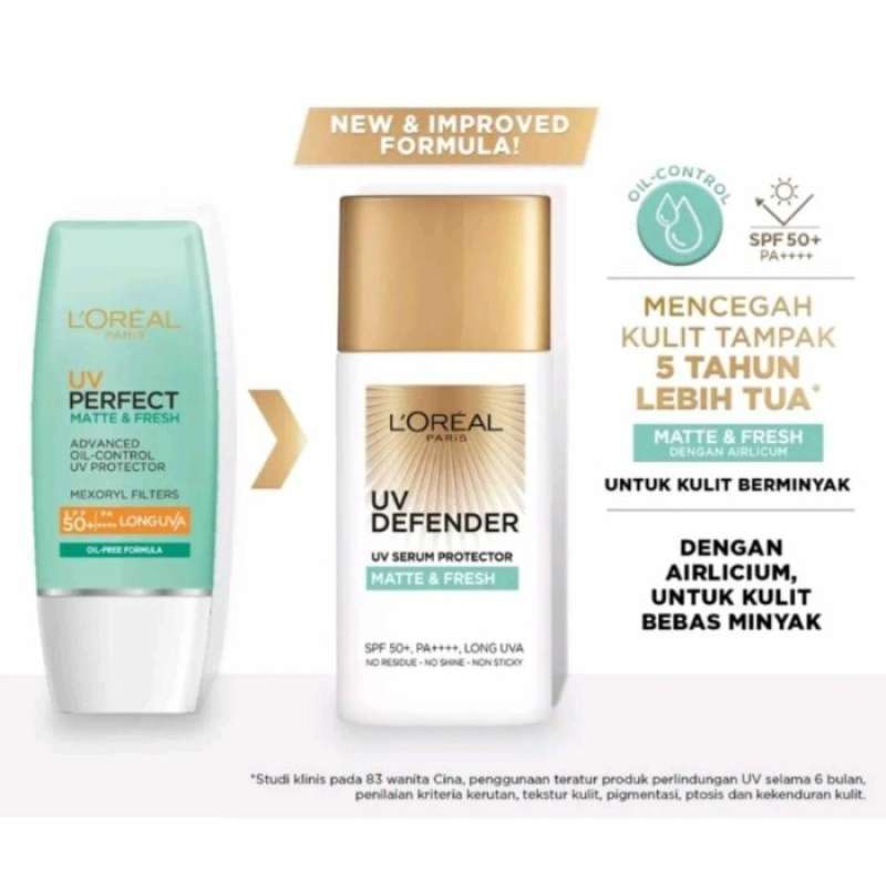 Promo Loreal UV Defender Spf 50 Matte F Bright Correct p