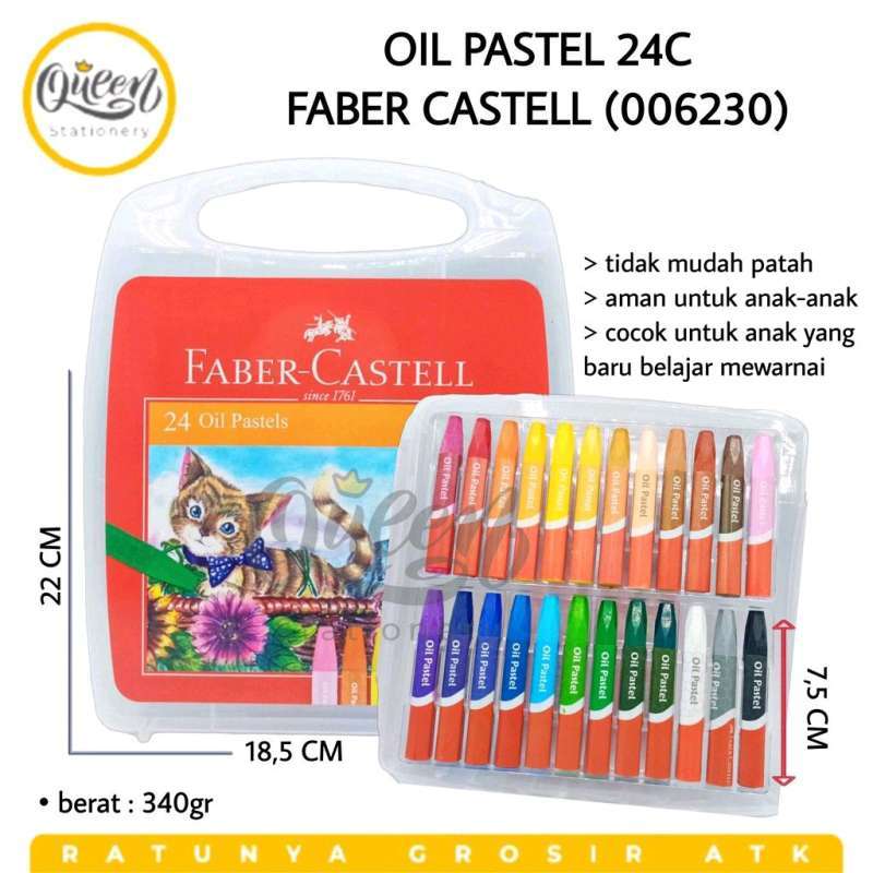 Jual 1 SET OIL PASTEL 24C FABER CASTELL CRAYON KRAYON ALAT