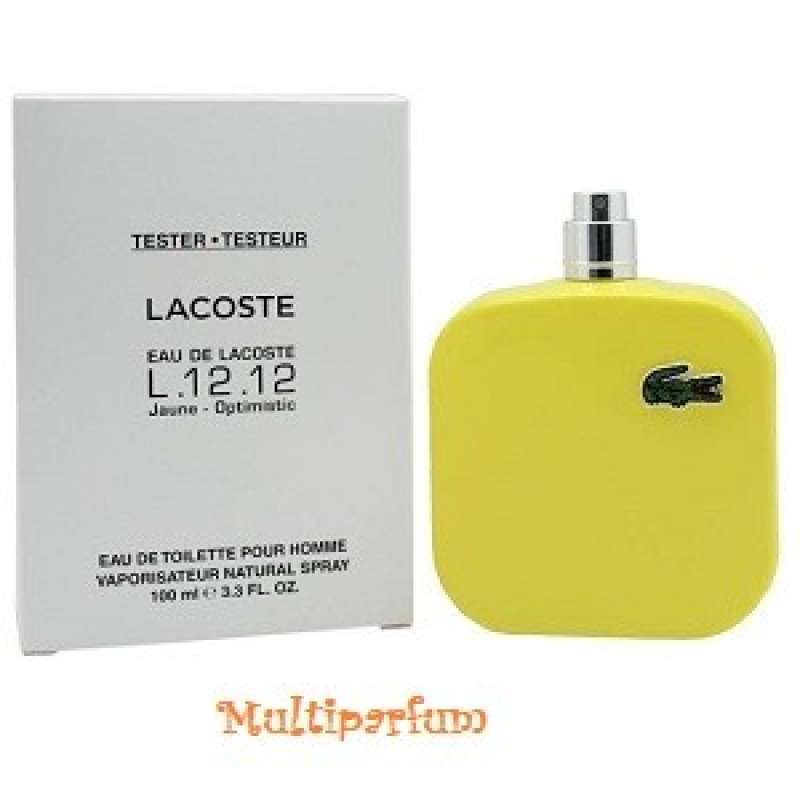 Jual Lacoste L.12.12 Yellow Jaune For Men EDT 100ML Tester di