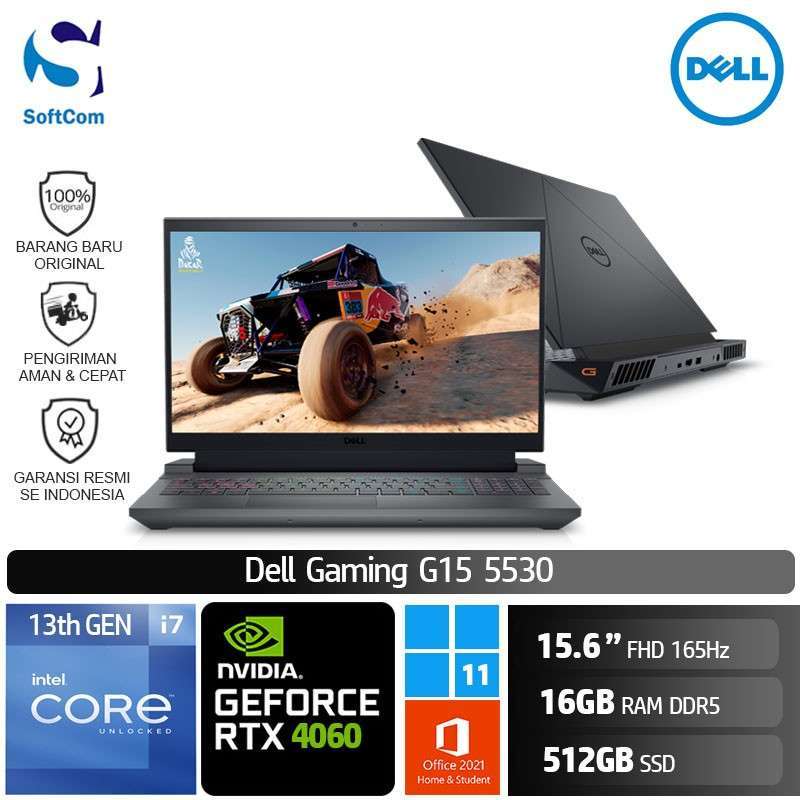 Dell Gaming G15 5530 Laptop Gaming [Core i7-13650HX/16GB/512GB SSD/RTX4060  165Hz/W11+OHS]