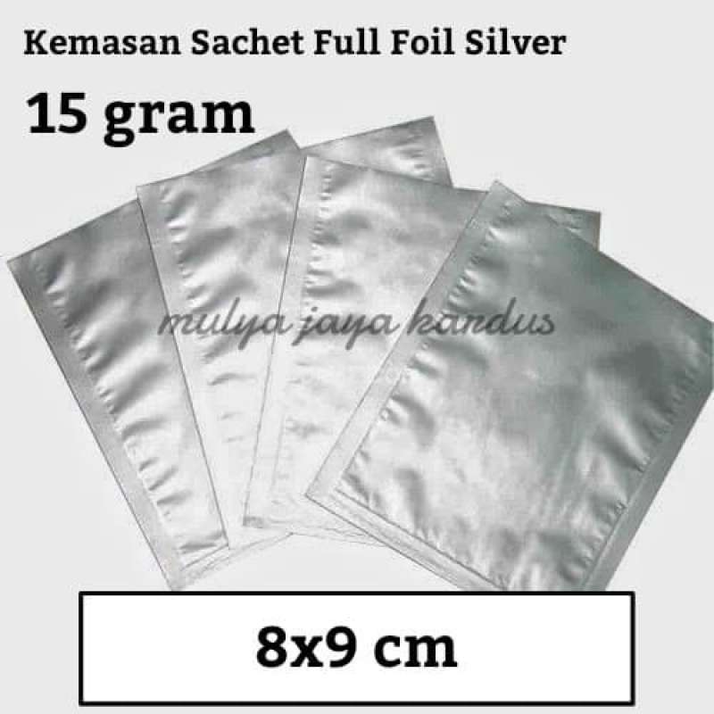 Kemasan Sachet Plastik Sachet Aluminium Foil Silver 8X9 Cm 15 Gram