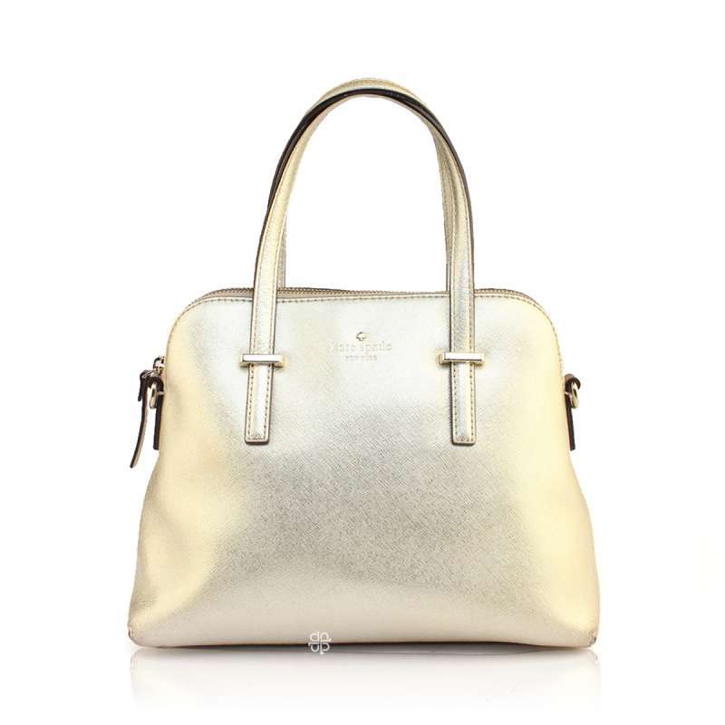 Kate Spade Cedar Street Maise Dome Satchel in Gold