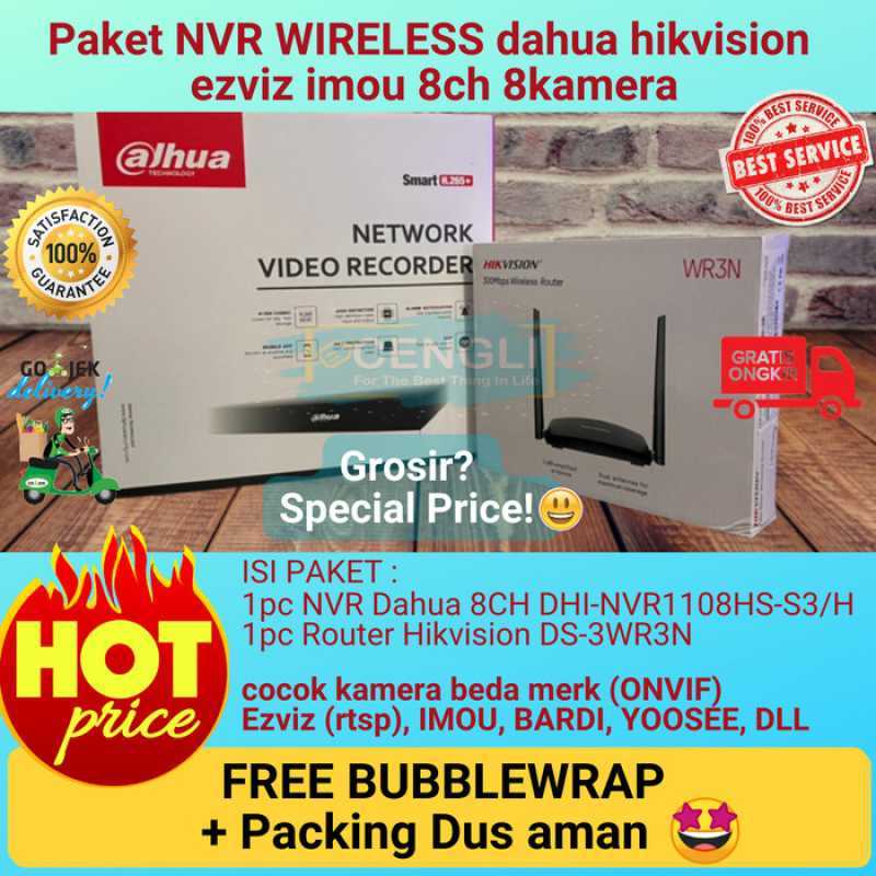 Promo Paket Nvr Wireless Dahua Cocok Bardi Hikvision Ezviz Imou