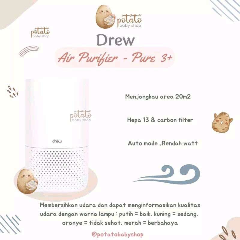 Drew Pure 3 Air Purifier Penyaring Udara