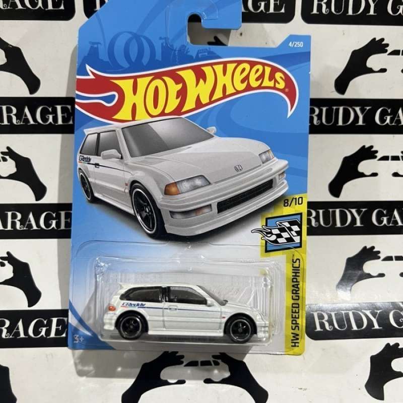 Hot Wheels Super Treasure Hunt 90 Honda civic EF putih Greedy