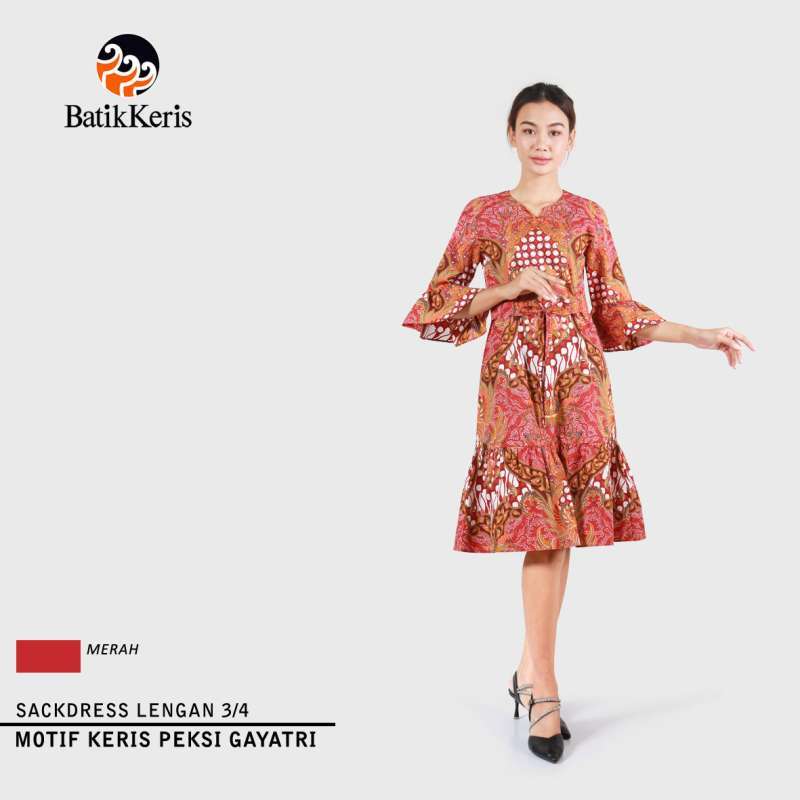 Jual Batik Keris Dress Lengan 3 4 Keris Peksi Gayatri 074s7sdfse2 Xl Merah Di Seller Batik Keris Official Store Cemani Kab. Sukoharjo Blibli