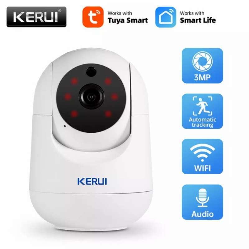 Promo Kerui Ip Camera Cam Cctv Tuya Auto Tracking Mengikuti