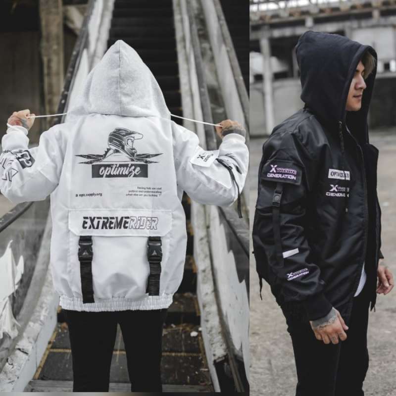Jaket bomber hoodie sale