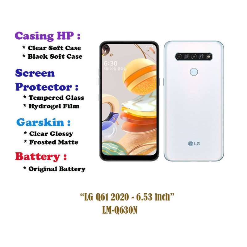 LG Q61 2020 inch- Case Screen Protector Battery Dll